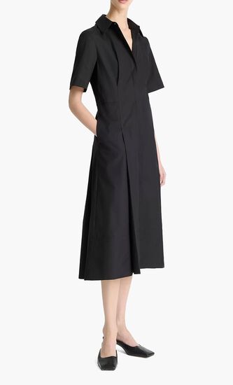 Cotton Short Sleeve Shirt Dress