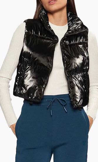 Chris Puffer Crop Vest Jacket