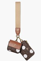 Jet Set Polka Dot Signature Logo Dual Pouch Wristlet