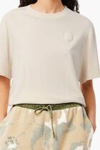 Oversized Wash Effect Badge T-shirt