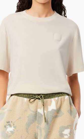 Oversized Wash Effect Badge T-shirt