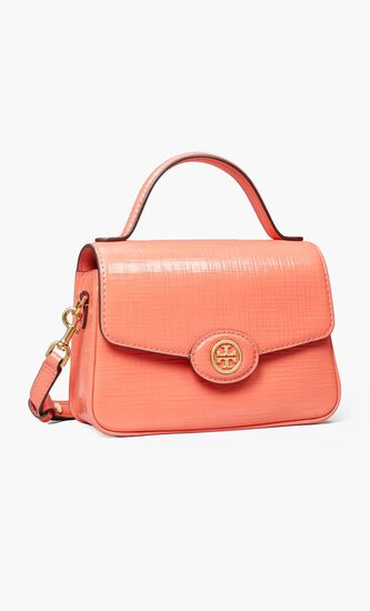 ROBINSON CROSSHATCHED SMALL TOP-HANDLE BAG