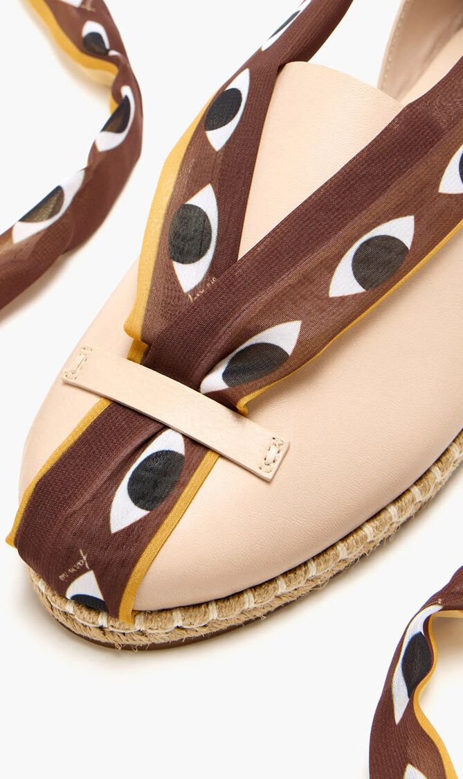 Blush Lace Up Espadrilles