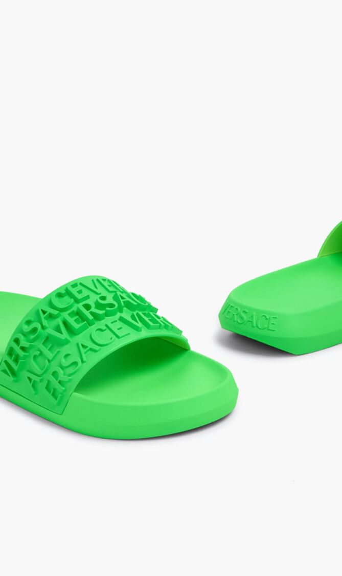 POOL SLIDES EMBOSS VERSACE RUBBER