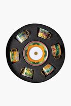 Jungle Animalier Set Of 6 Tea Cups & Saucers