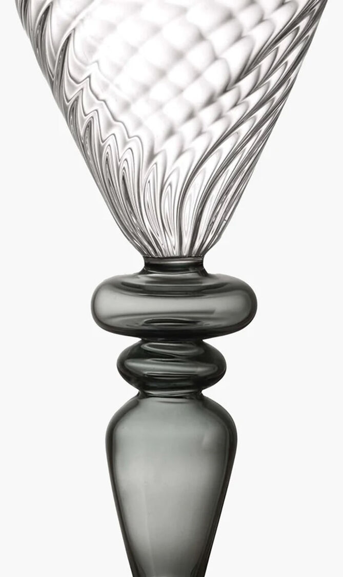 Glass, Grey Stem, Large