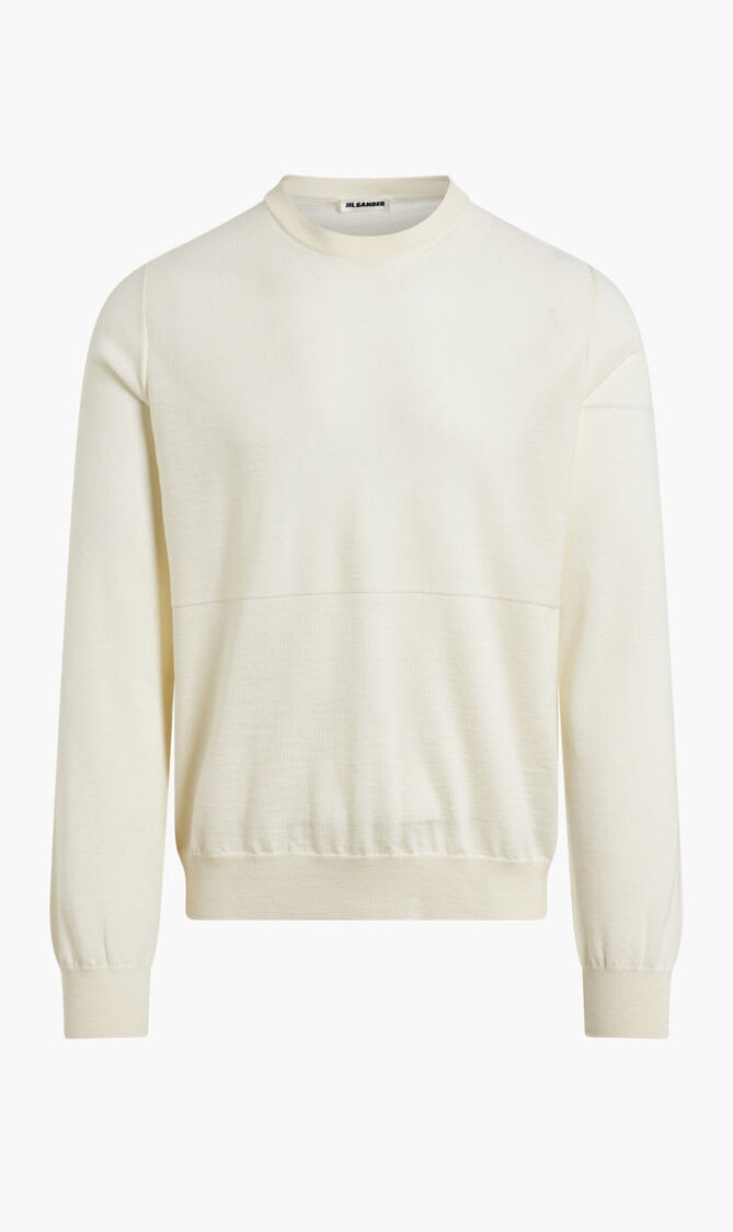 SWEATER CN LS SUPERFINE MERINO WOOL