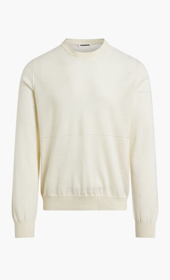SWEATER CN LS SUPERFINE MERINO WOOL