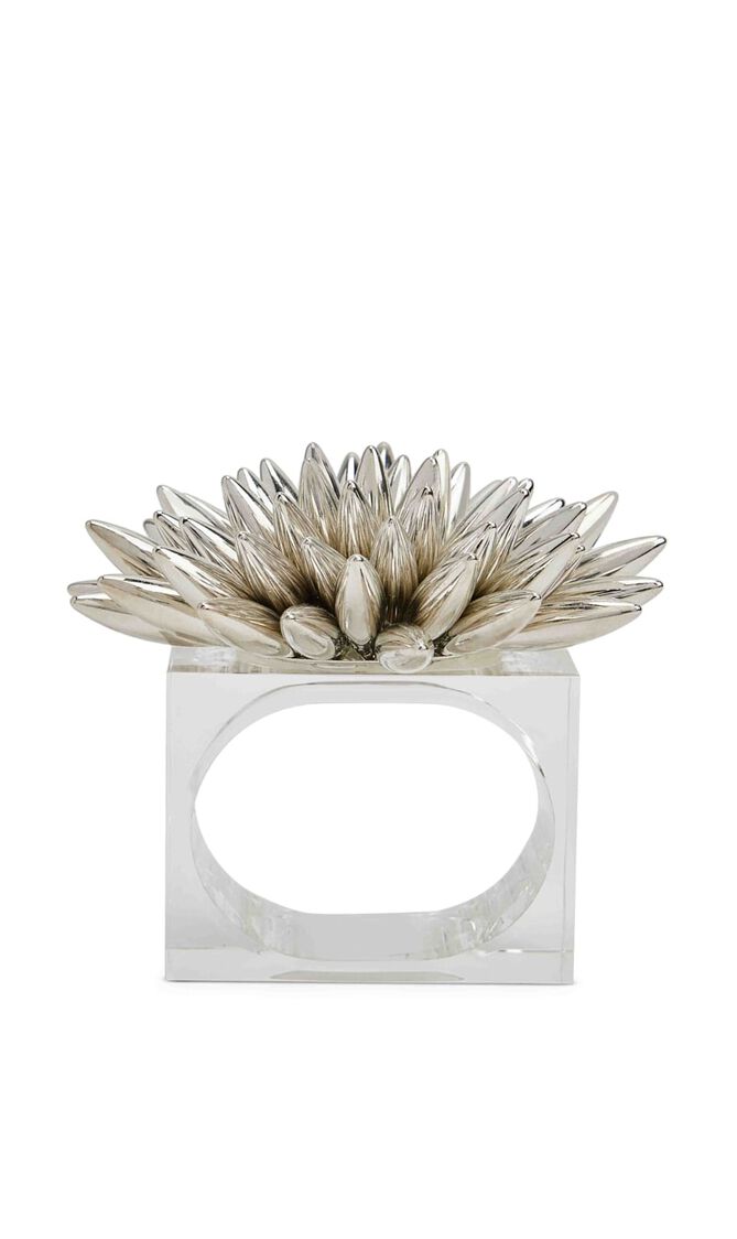 حلقة مناديل المائدة ستيلار باللون الفضّي