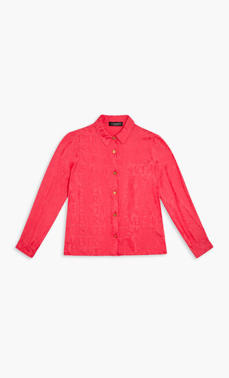 INFORMAL SHIRT VERSACE ON REPEAT KIDS JACQUARD EVER SATIN
