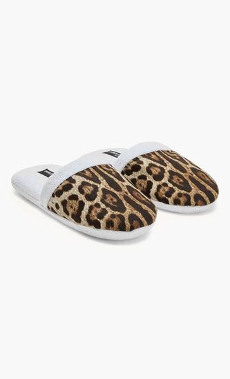 Leopard Cotton Terry Slippers