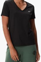 Women'S V-Neck Loose Fit Cotton T-Shirt