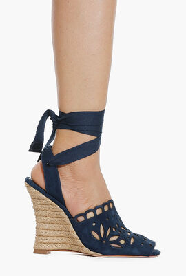 Lace-Up Wedge Sandals