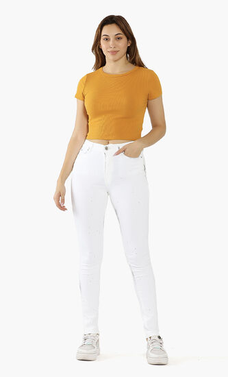 Paint-Splatter Jeans