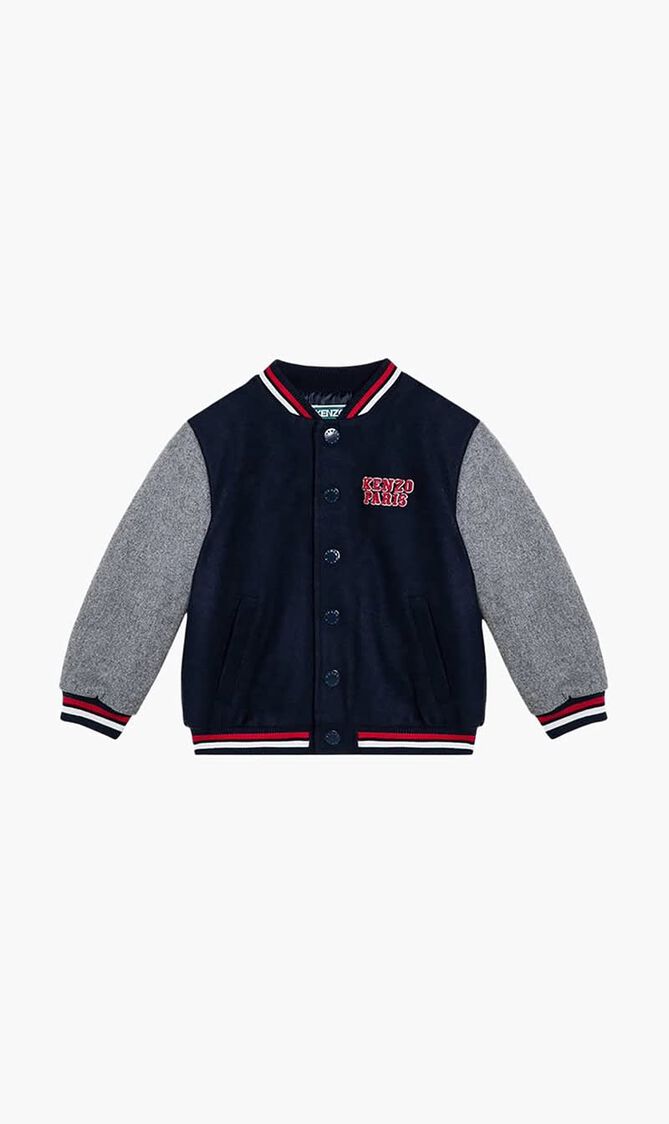 Applique Varsity Bomber Jacket