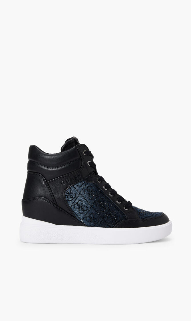 SNEAKERS/ATHLETIC MID TOP BLACK 001