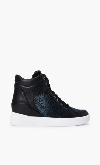 SNEAKERS/ATHLETIC MID TOP BLACK 001