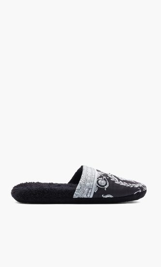 I LOVE BAROQUE SLIPPERS BLACK
