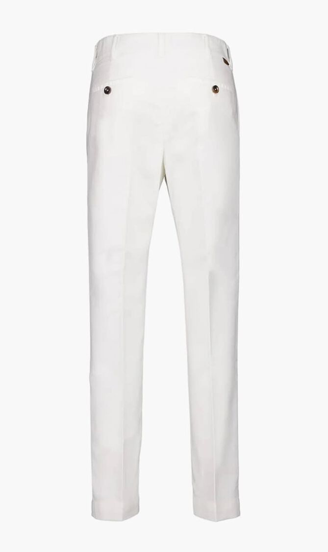 Cotton Satin Chino Trousers