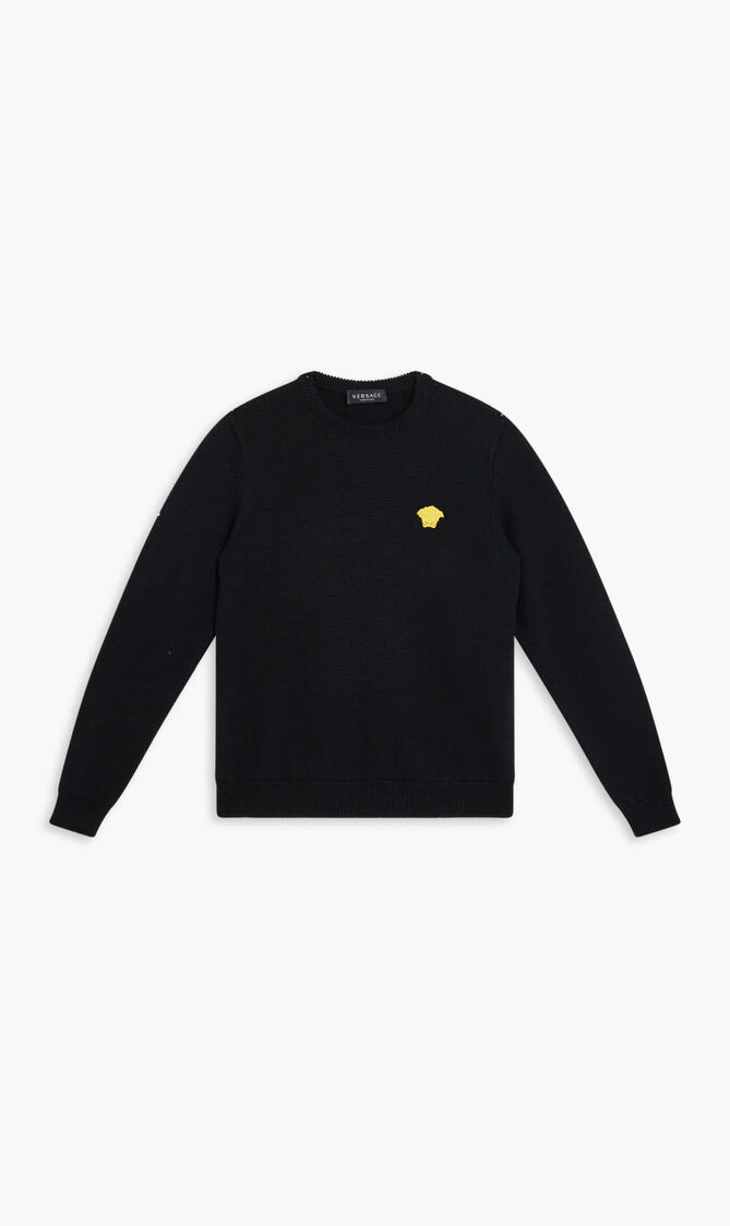 MEDUSA EMBROIDERED KNIT SWEATER