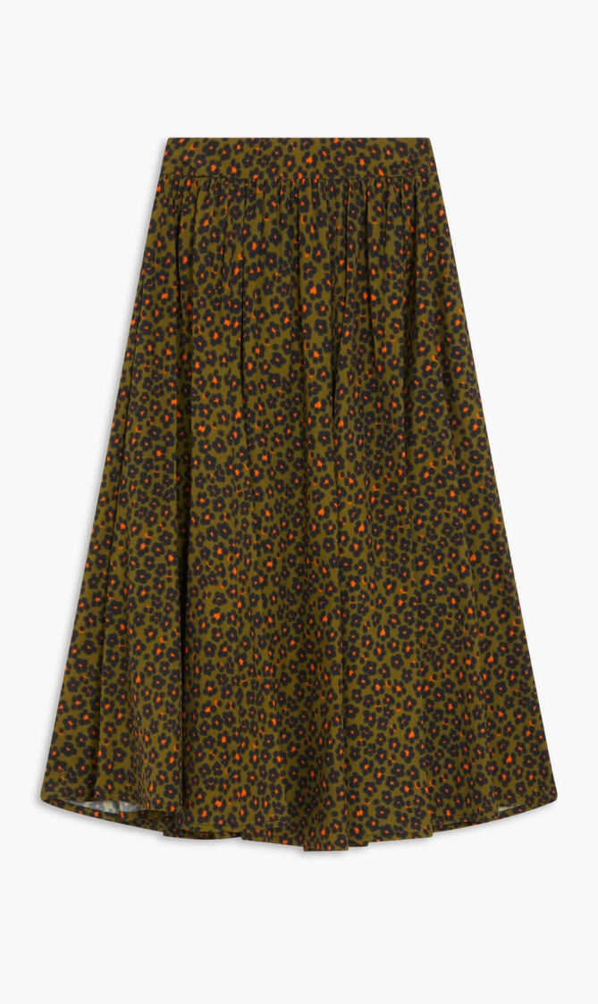 PRINTED MIDI SKIRT