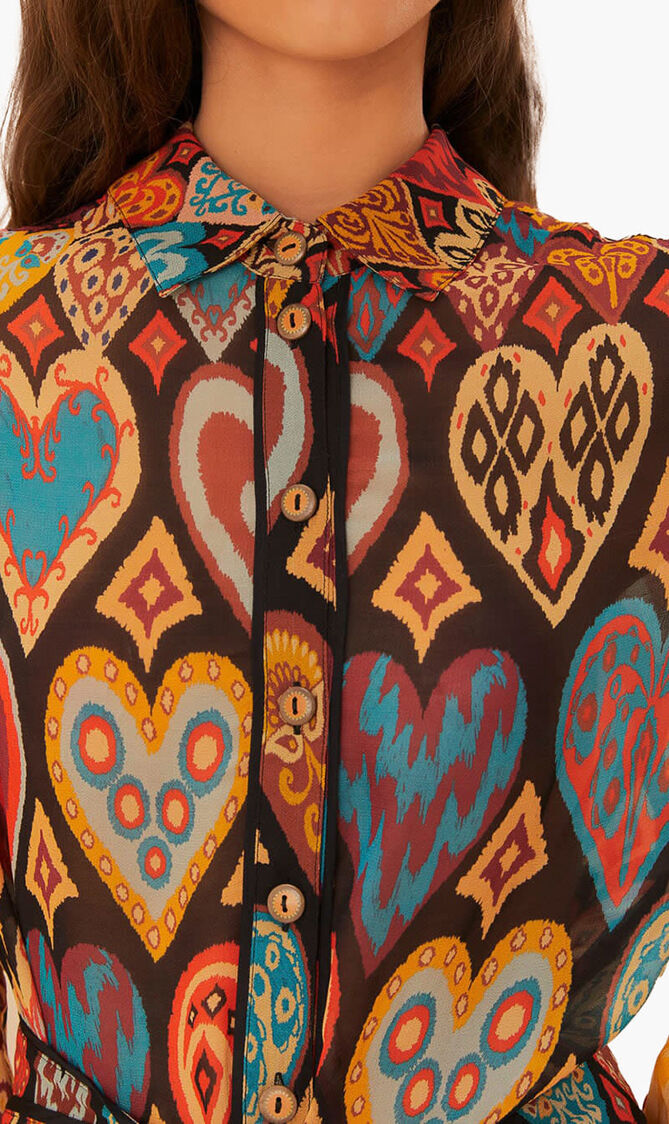 Ikat Heart Dress