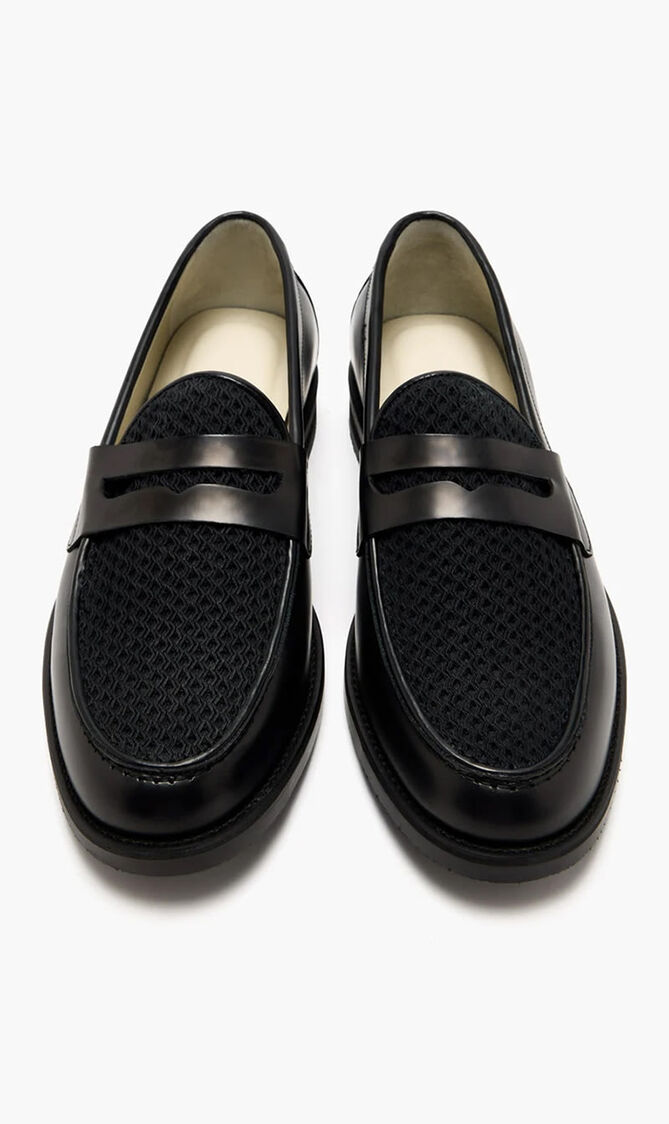 WILDE BLACK RATTAN PENNY LOAFER MEN S