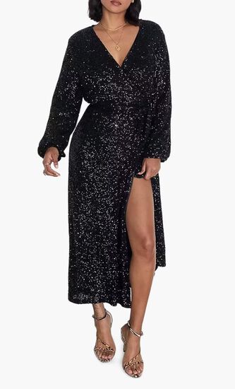 Sequin Kira Wrap Dress
