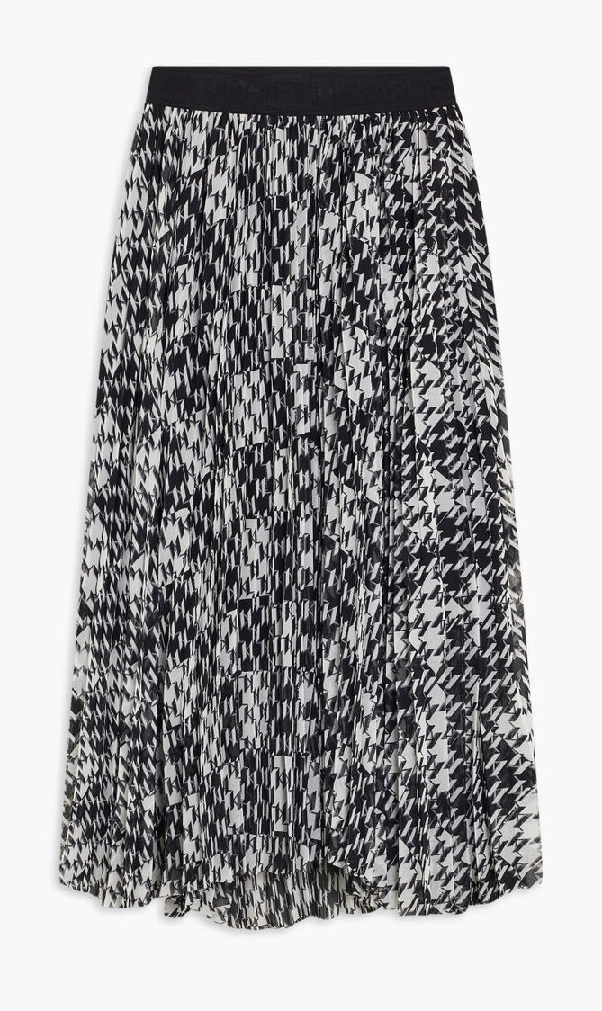 CHECK PLEATED SKIRT