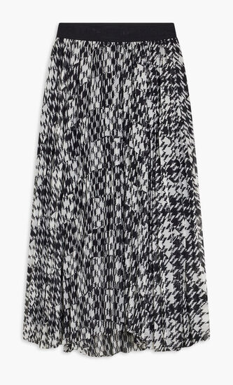 CHECK PLEATED SKIRT