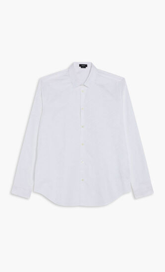 SHIRT INFORMAL OXFORD TONAL JACQ GRECA MONOGRAM SOLID