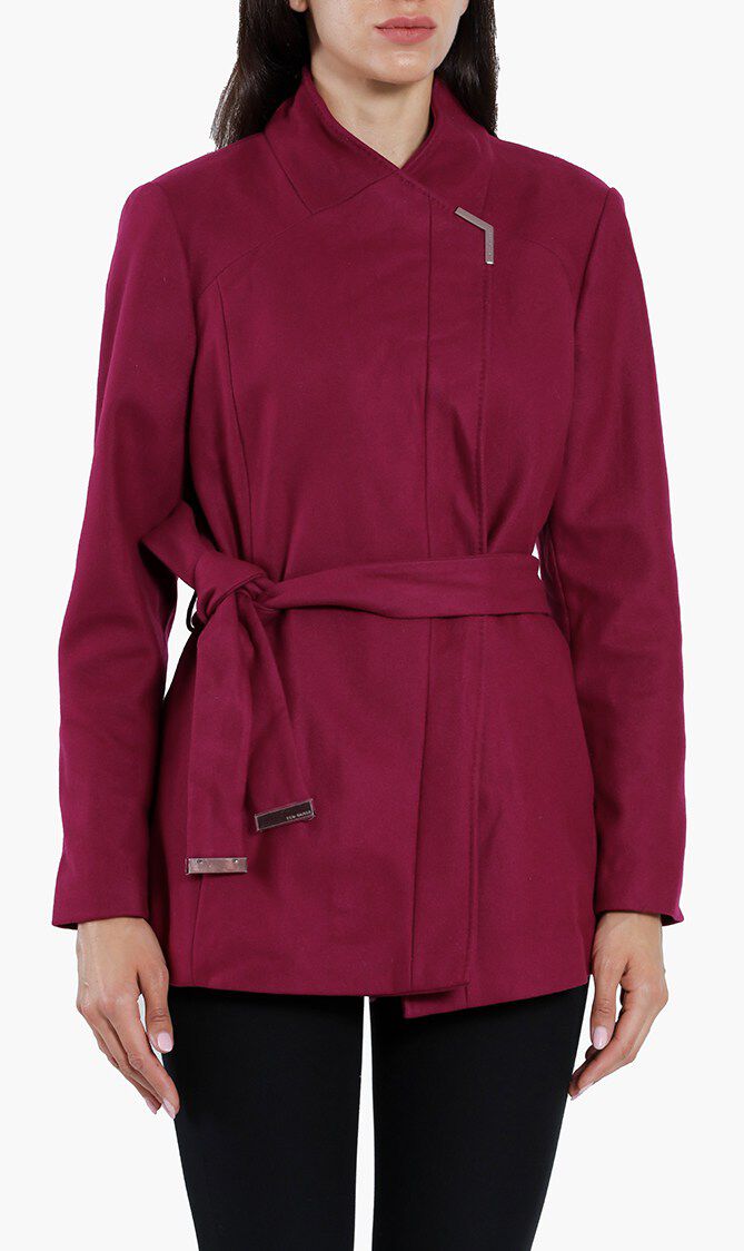 Ted baker women's drytaa belted cheap short coat