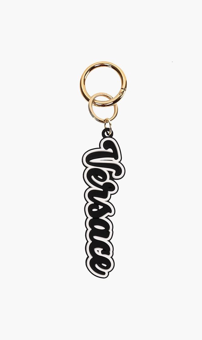 KEYRING OUTLINE VERSACE LOGO SILICONE