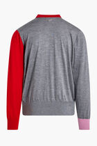 COLOR BLOCK LONG SLEEVES ROUND-NECK