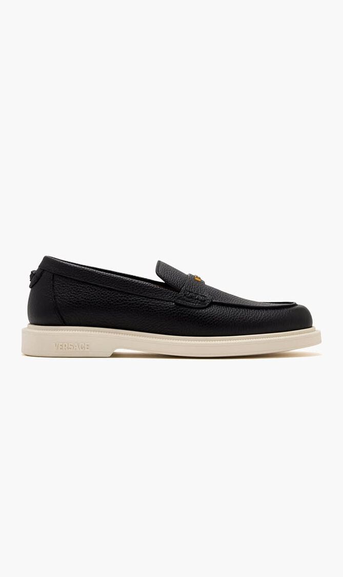 LOAFERS CALF LEATHER+VERSACE WRITING INEJECTION