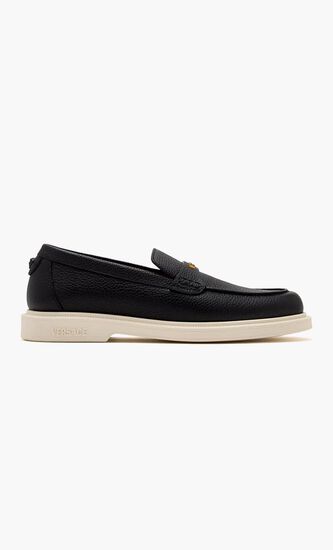 LOAFERS CALF LEATHER+VERSACE WRITING INEJECTION