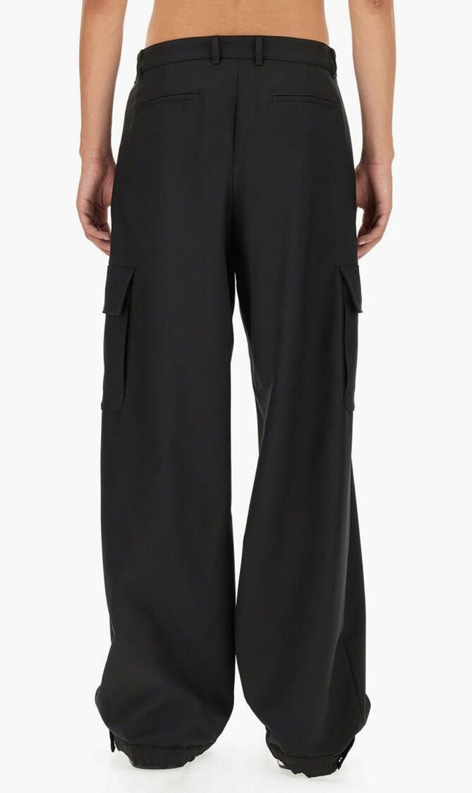 OW EMB DRILL CARGO PANT BLACK BLACK