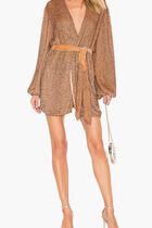 EXCLUSIVE GABRIELLE SEQUIN ROBE MINI DRESS