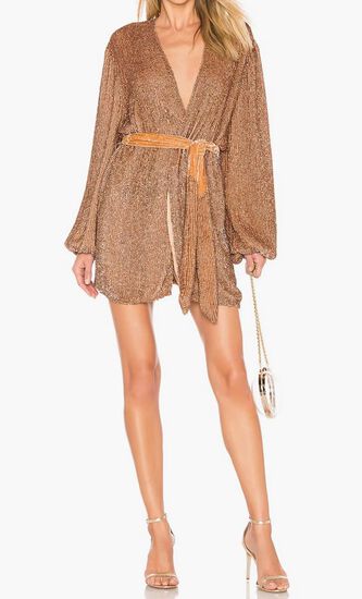EXCLUSIVE GABRIELLE SEQUIN ROBE MINI DRESS