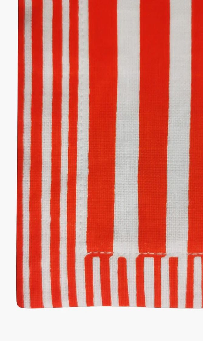 Striped Placemat, Tomato Red