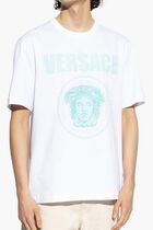 T SHIRT COMPACT COTTON JERSEY FABRIC MEDUSA ROCK PRINT