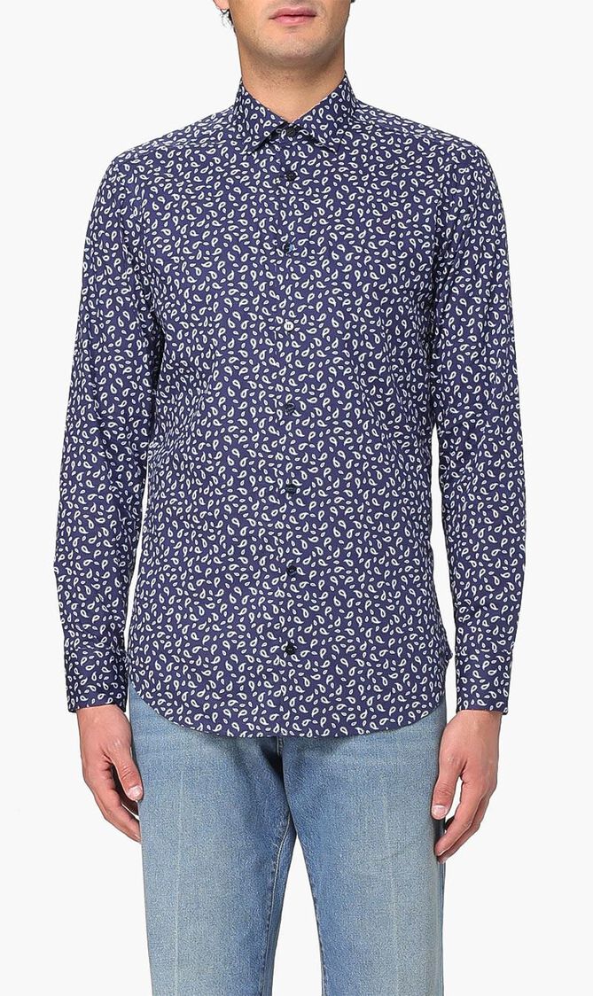 Paisley-Printed Buttoned Shirt