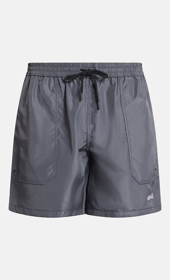 SWIM SHORTS TEX NYLON REVERSIBLE BAROCCO + TEX SOLID