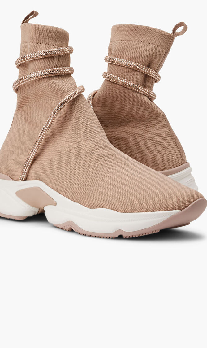 Glitter Wrap High Top Sock Sneakers