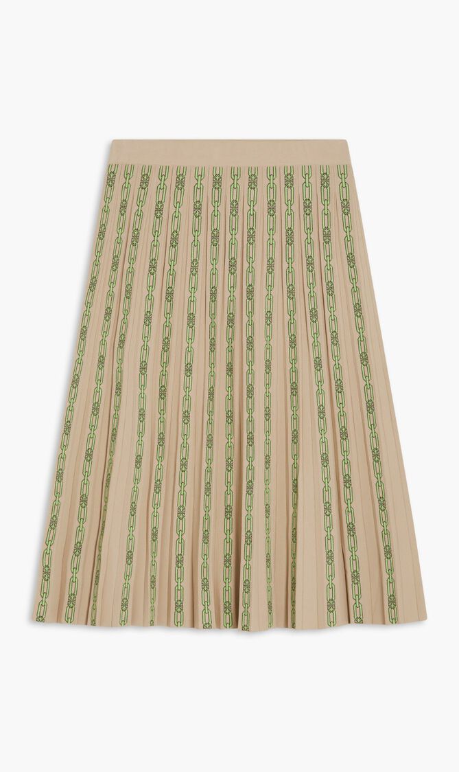 TORY SPORT PLEATED JACQUARD TECH KNIT SKIRT