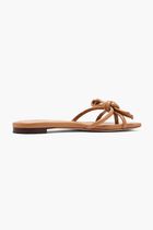 HADLEY LEATHER BOW FLAT SANDAL