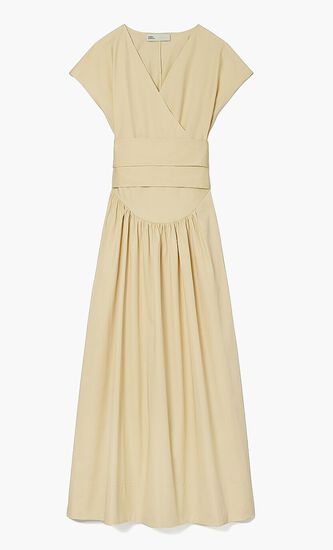 Cotton Poplin Wrap Dress