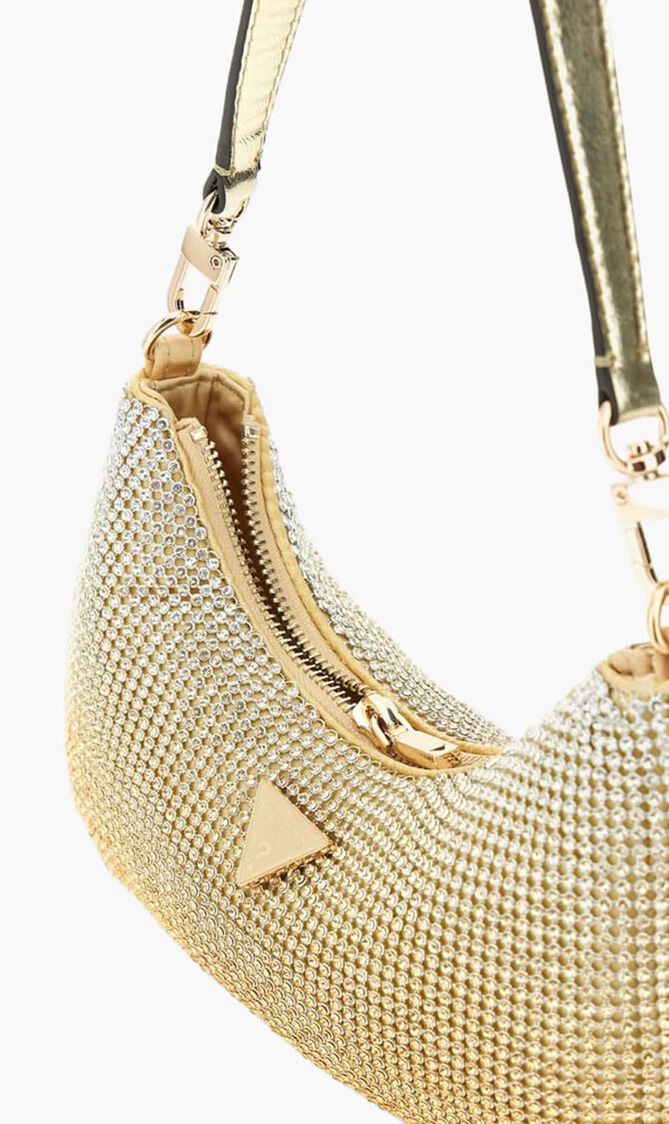 ZALINA MINI TOP ZIP SHLDR BAG GOL