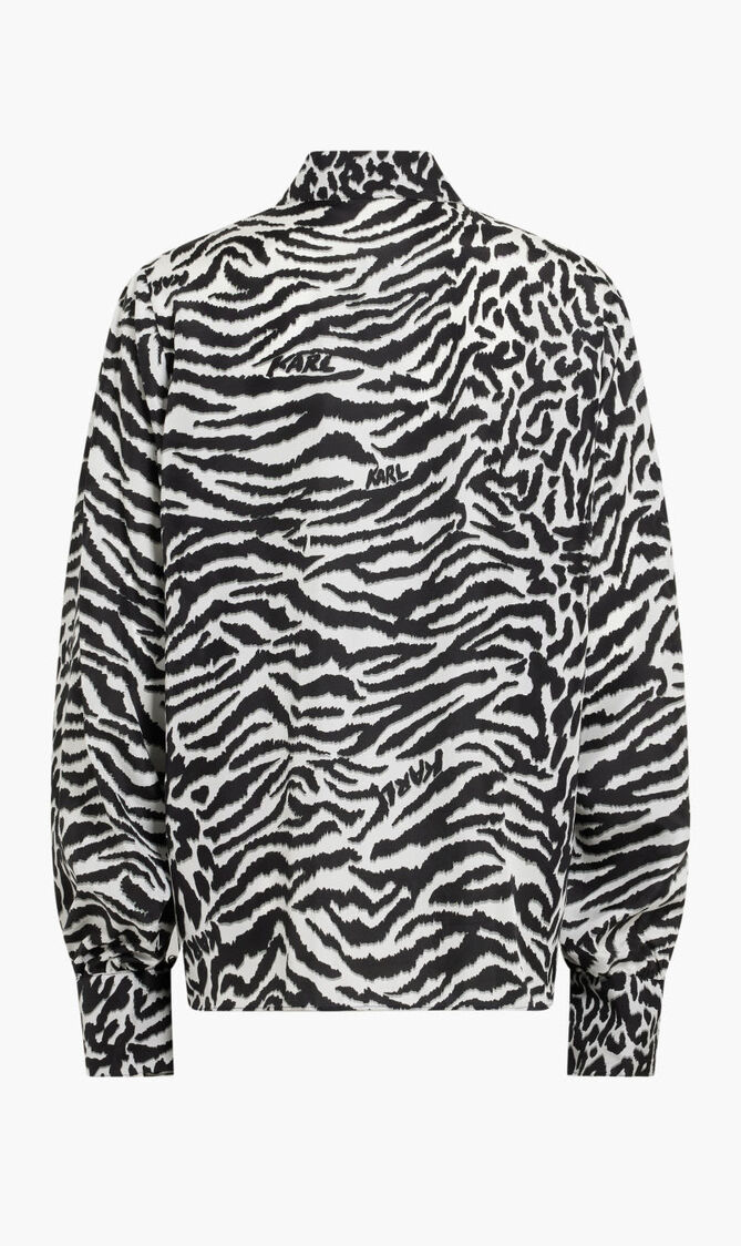 ANIMAL PRINT SILK SHIRT