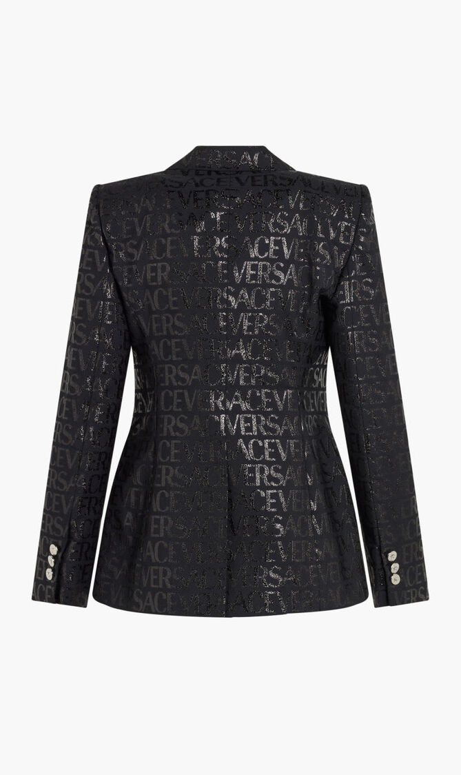 EVENING JACKET WOOL JACQUARD FABRIC UNITED LUREX VERSACE